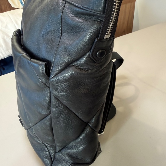 Cole Haan Grand Ambition Convertible Puff Backpack Black - Picture 2 of 14